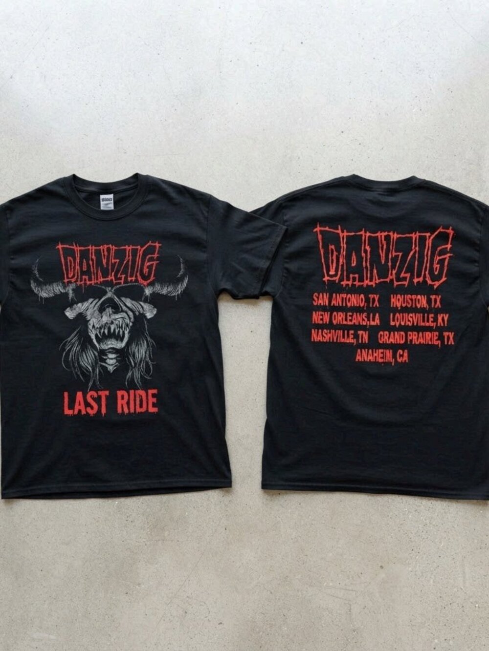 Danzig Horned Cow Skull North America Tour 2026 Black T-Shirt S-4XL
